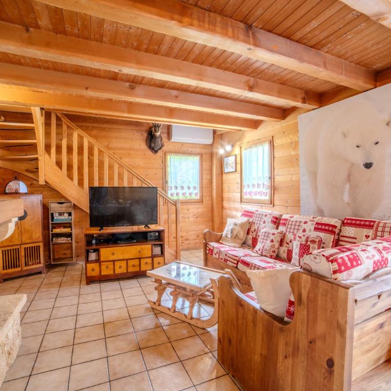 Morillon village Chalet 10 pers 4 ch vue montagne proche centre village et télécabine accessible en 5 minutes via skibus gratuit - Chalet - 7