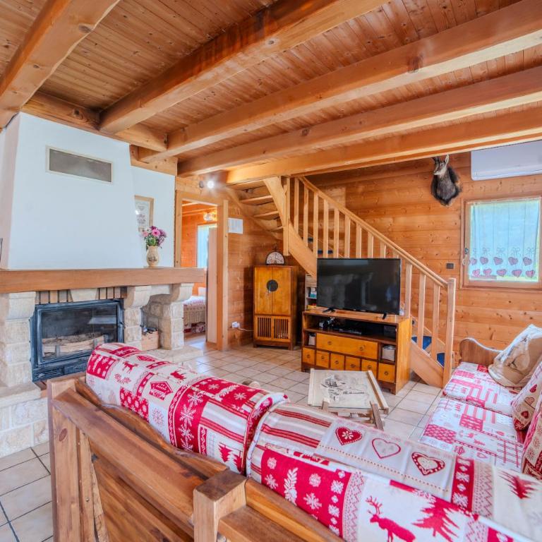 Morillon village Chalet 10 pers 4 ch vue montagne proche centre village et télécabine accessible en 5 minutes via skibus gratuit - Chalet - 6