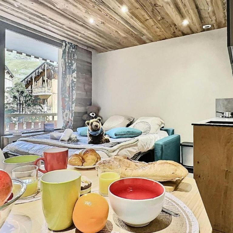 Résidence Le Rosset - Studio 4 personnes à Tignes proche des commerces, des pistes et de l'agence CIS dans le quartier du Rosset.Grand studio de 28m², MAE-2111 - Studio - 13