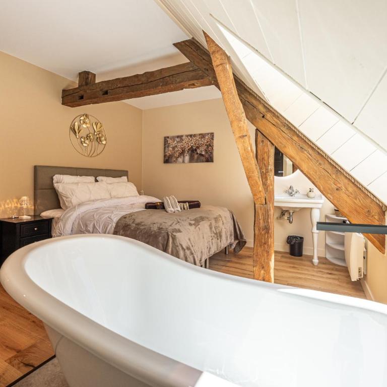 Le Moulin de mes garçons - Chambre Double Deluxe avec Baignoire - 6
