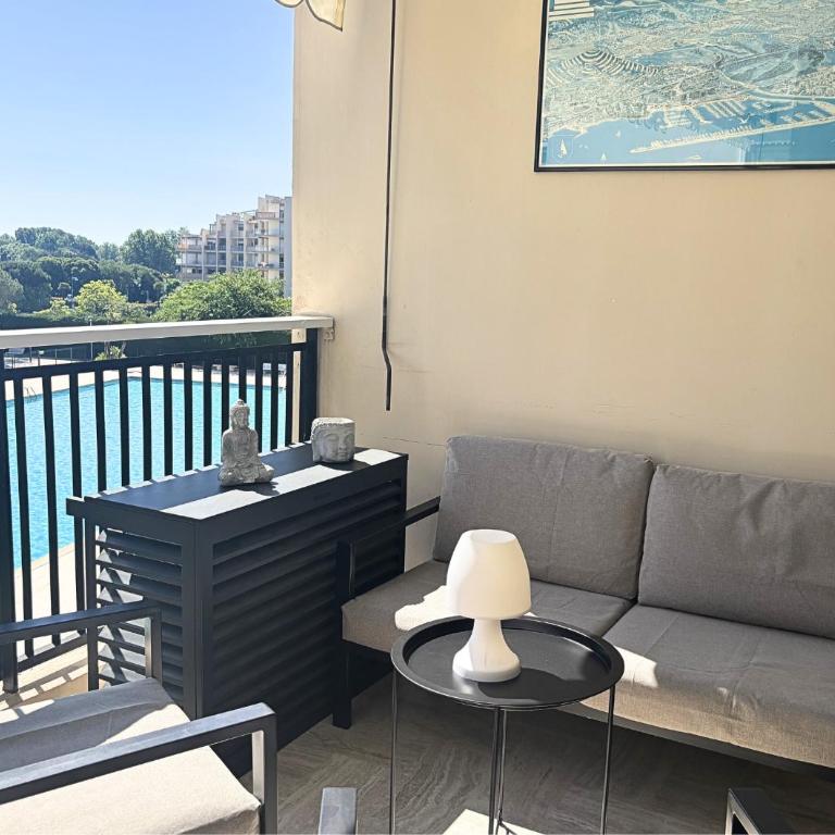 Élégant T3 avec Piscine, Terrasse, Parking, 6 Pers - Apartamento de 2 dormitorios con vistas a la piscina - 18
