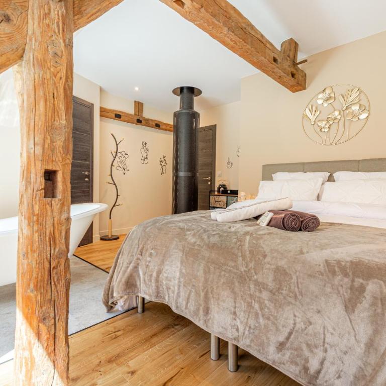Le Moulin de mes garçons - Chambre Double Deluxe avec Baignoire - 7