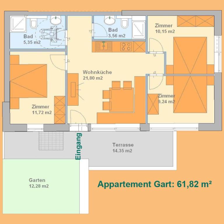 Sonnseitn Appartements - Apartment mit 3 Schlafzimmern - 12