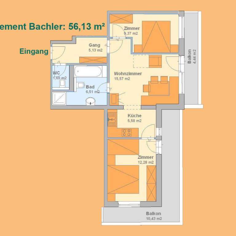 Sonnseitn Appartements - Apartment mit 2 Schlafzimmern - 9