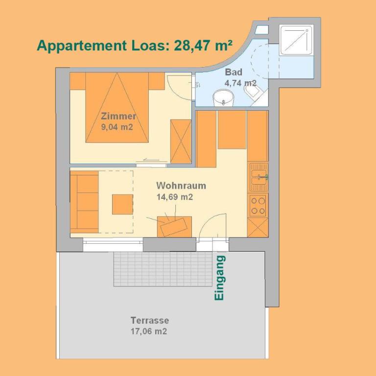 Sonnseitn Appartements - Apartment mit 1 Schlafzimmer - 8