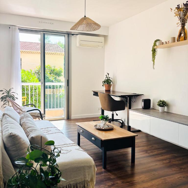 T2 with parking, Air-conditioned, 10 min from the beaches of Cannes - Appartement 1 Chambre - 3