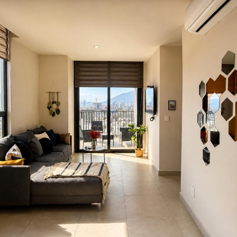 Maravilloso Apt Frente cintermex & parque fundidora 7px vista 360 - Apartamento - 5