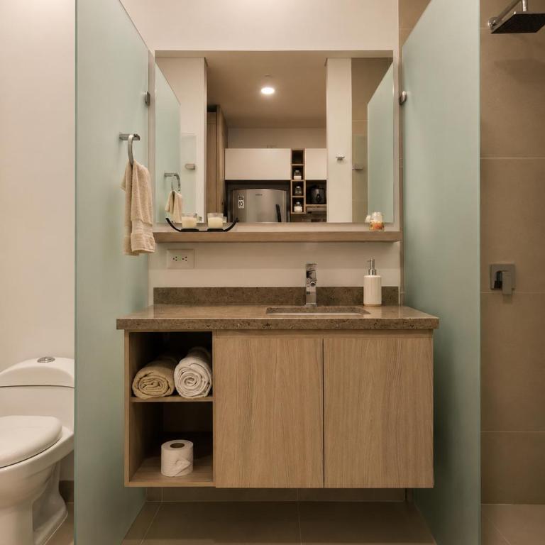 Modern studio with balcony, pool & coworking space - Apartamento de 1 dormitorio - 34