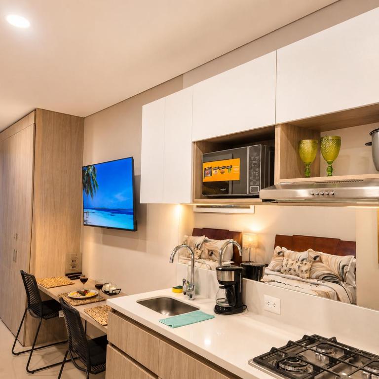 Modern studio with balcony, pool & coworking space - Apartamento de 1 dormitorio - 4