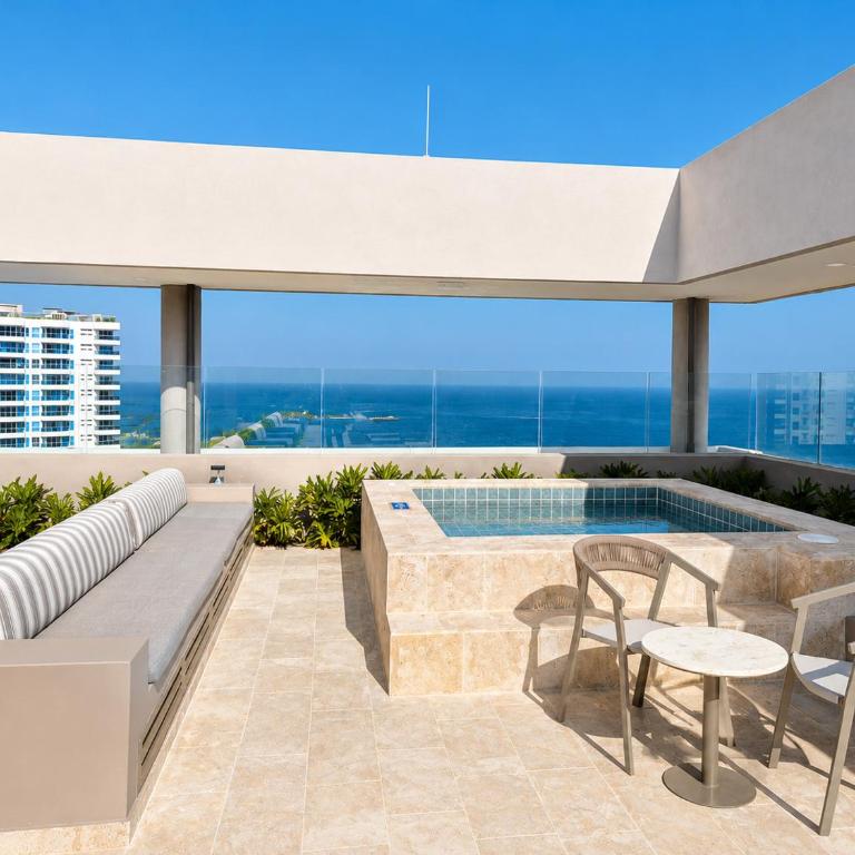 Modern studio with balcony, pool & coworking space - Apartamento de 1 dormitorio - 38
