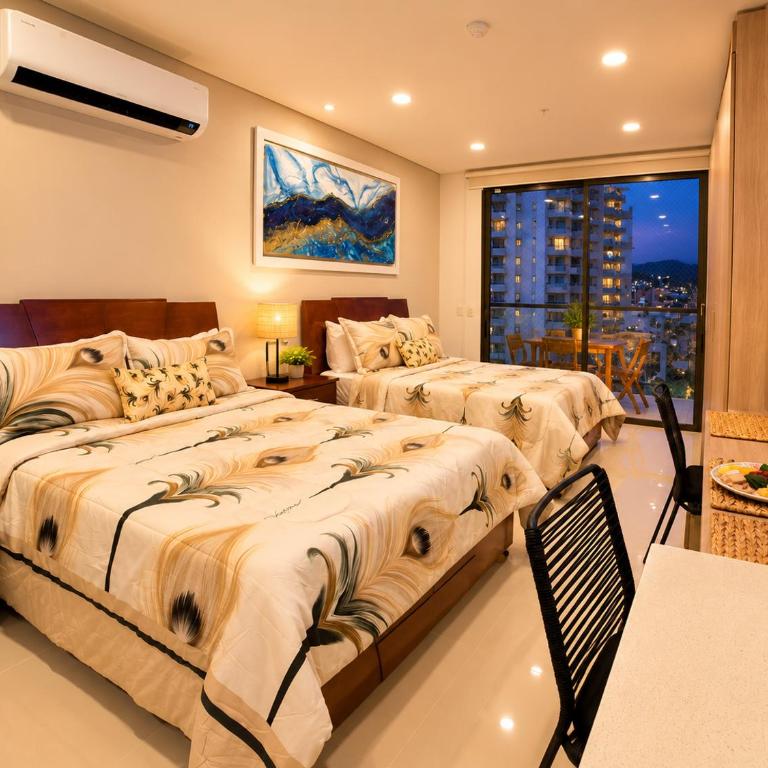 Modern studio with balcony, pool & coworking space - Apartamento de 1 dormitorio - 1
