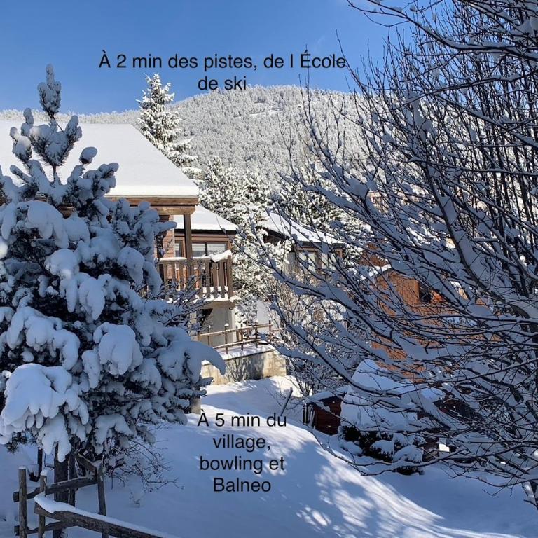 Joli chalet à 2 min des pistes, 5 min du coeur du village, parking privé, tout à pied - Chalet - 28