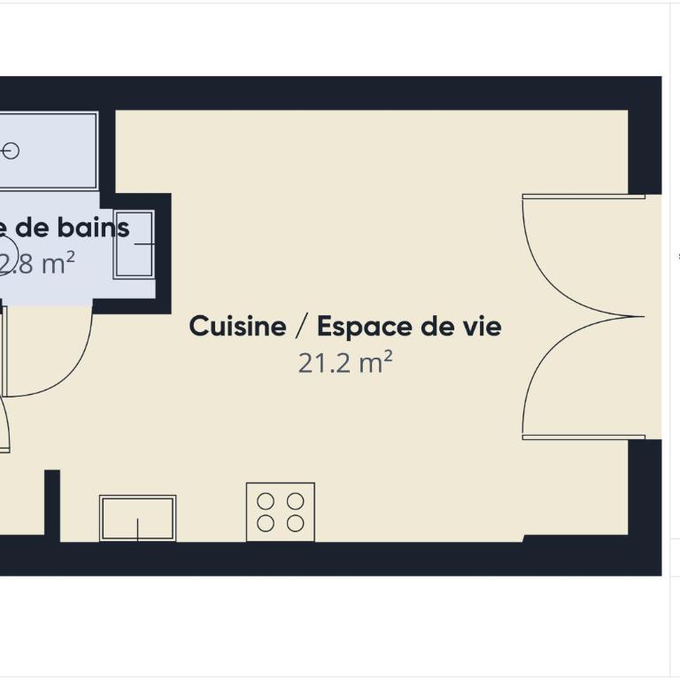 Backdoor - studio pour 3 - piscine commune - Studio - 25
