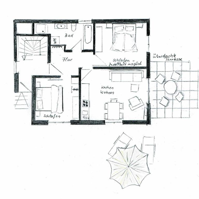 Blütenperle - altstadtnah im Grünen - - Apartment mit 2 Schlafzimmern - 4