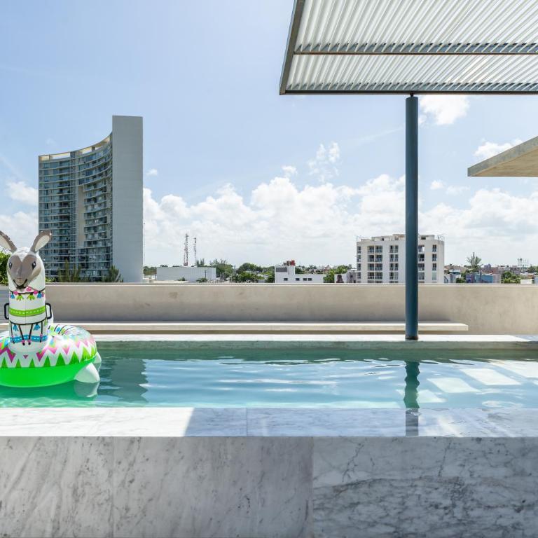 Urban Loft w Rooftop Pool in Donceles - Estudio Deluxe con cama grande - 17