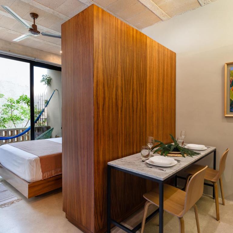 Urban Loft w Rooftop Pool in Donceles - Estudio Deluxe con cama grande - 12