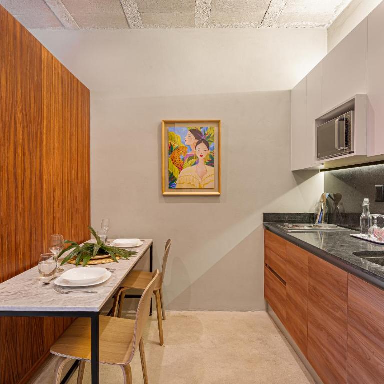 Urban Loft w Rooftop Pool in Donceles - Estudio Deluxe con cama grande - 13