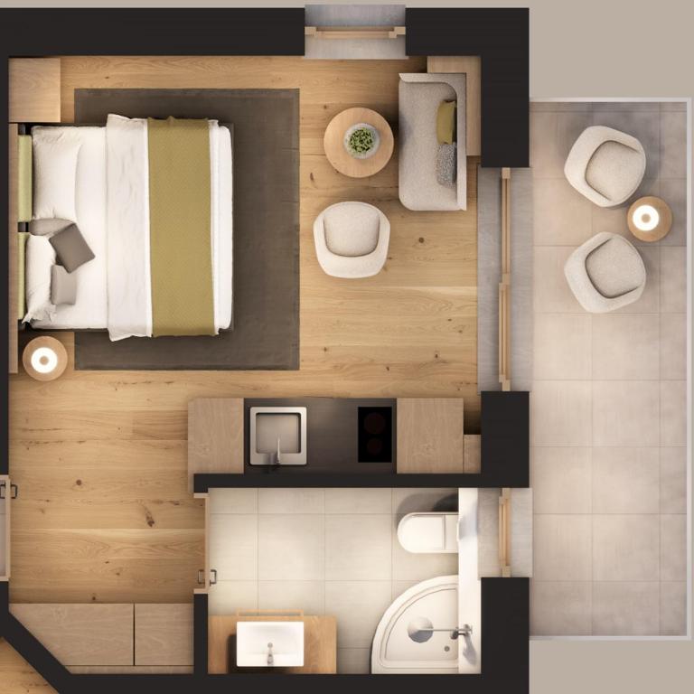 A CASA Aventurin - Studio Apartment with Balcony - 4