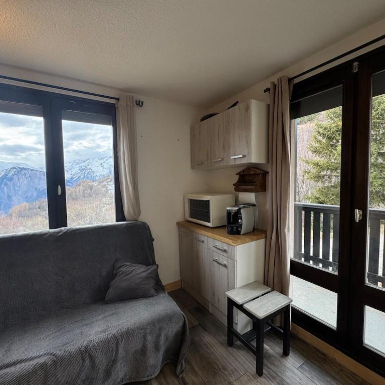 Studio rénové 4 pers - Huez - Appartement avec Vue sur la Montagne - 11