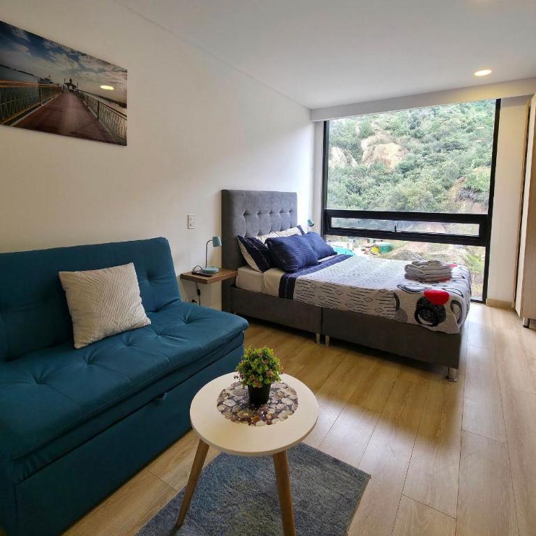 AH/Loft vista natural, Coworking, Terraza, Usaquén - Apartamento con vistas a las montañas - 2