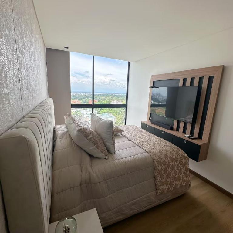 Lujoso Apto Moderno con AC, Balcón, Piscina, Cine y Gym - Apartamento de 1 dormitorio - 16