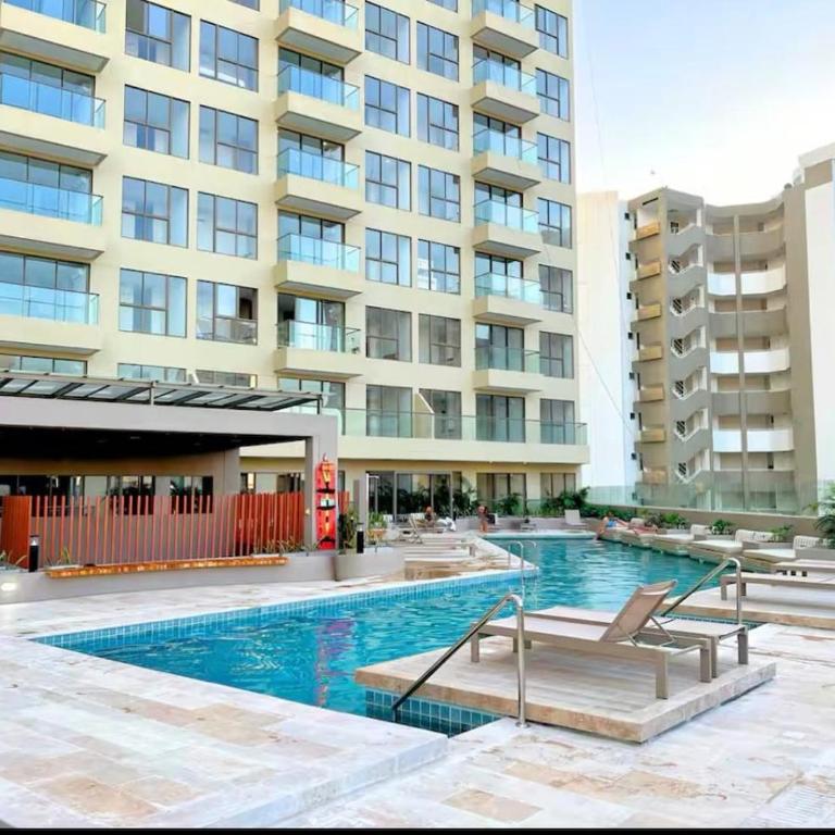 Oasis en Santa marta Vista al mar, piscina, cerca a la playa - Apartamento de 1 dormitorio - 4