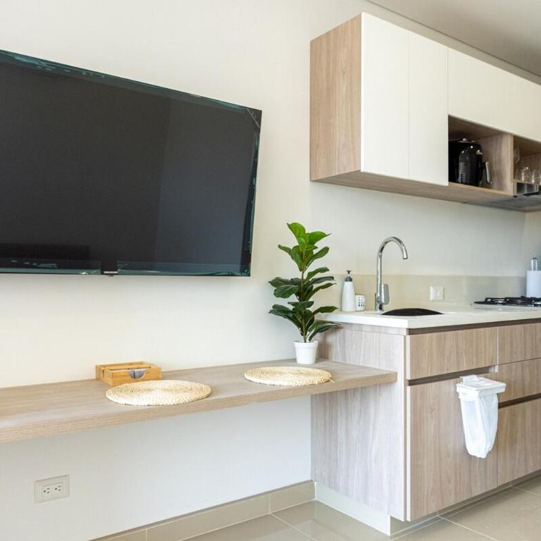 Oasis en Santa marta Vista al mar, piscina, cerca a la playa - Apartamento de 1 dormitorio - 5