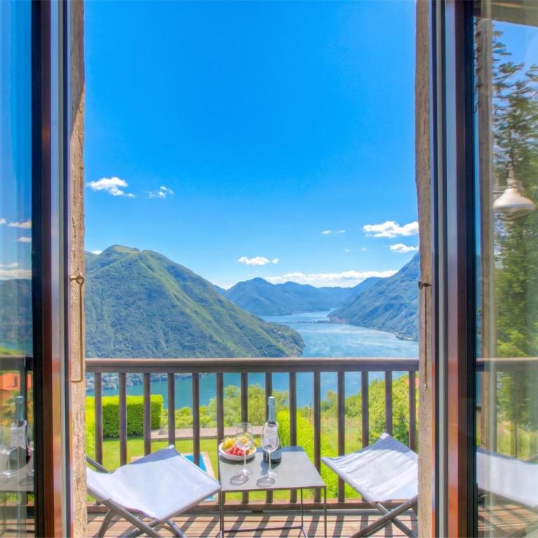 Angelina: Panoramic Lake View House on Monte Brè | Terrace & Balcony - Happy Rentals - Casa Vacanze - 1