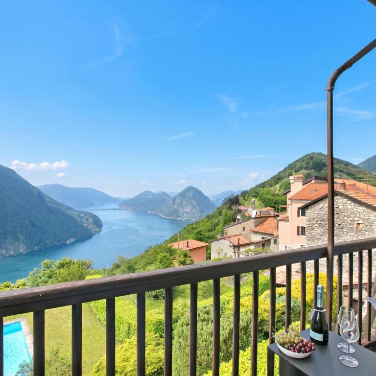 Angelina: Panoramic Lake View House on Monte Brè | Terrace & Balcony - Happy Rentals - Casa Vacanze - 28