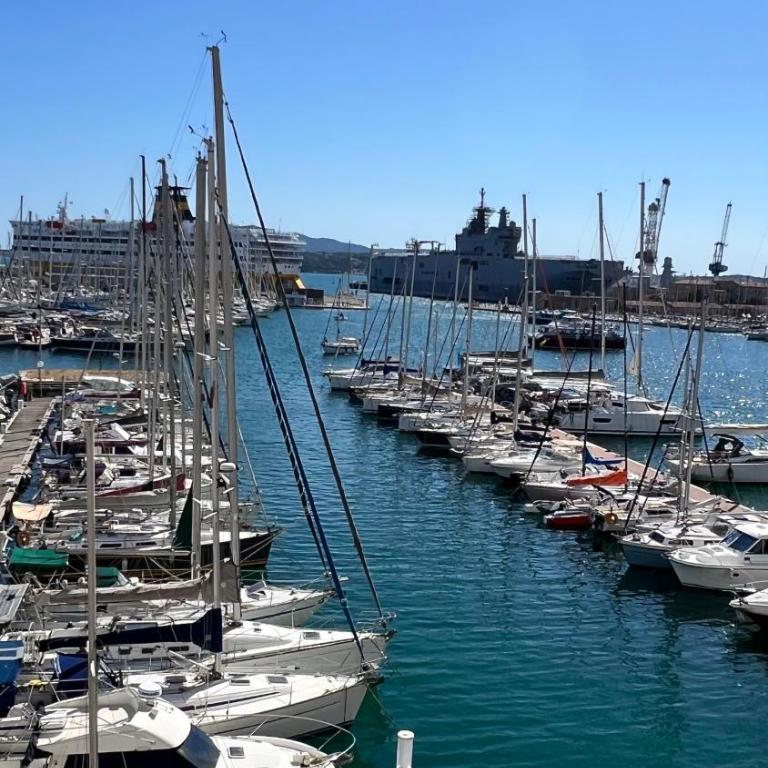 Superbe 2 pièces, terrasse face au port et mer - Apartment mit 1 Schlafzimmer - 56