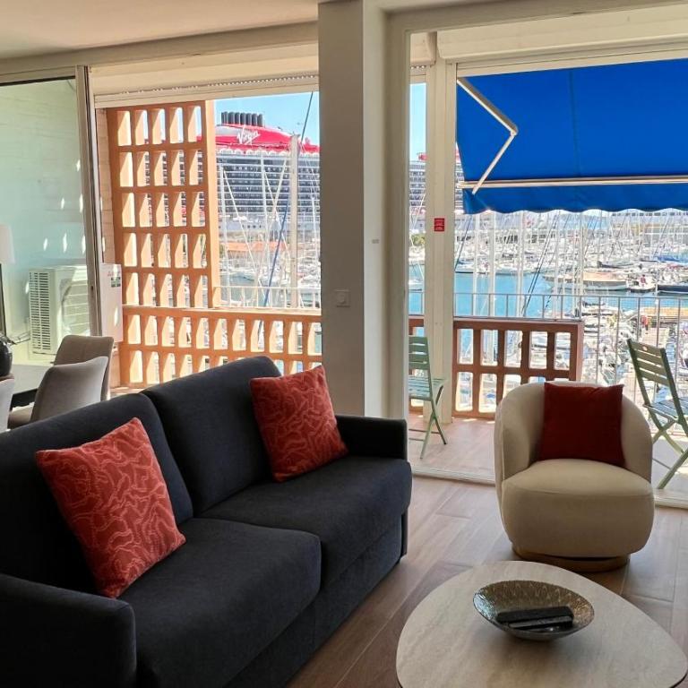 Superbe 2 pièces, terrasse face au port et mer - Apartment mit 1 Schlafzimmer - 10