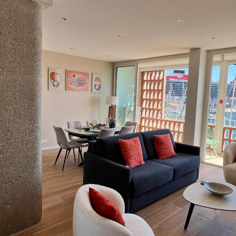 Superbe 2 pièces, terrasse face au port et mer - Apartment mit 1 Schlafzimmer - 12
