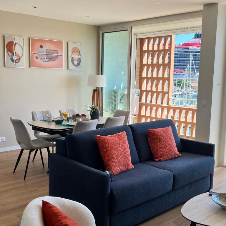Superbe 2 pièces, terrasse face au port et mer - Apartment mit 1 Schlafzimmer - 15