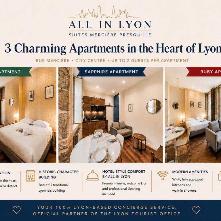 All in Lyon | Les suites Emeraude/Saphir/Rubis au cœur de Lyon - Apartment - Suite Saphir - 1