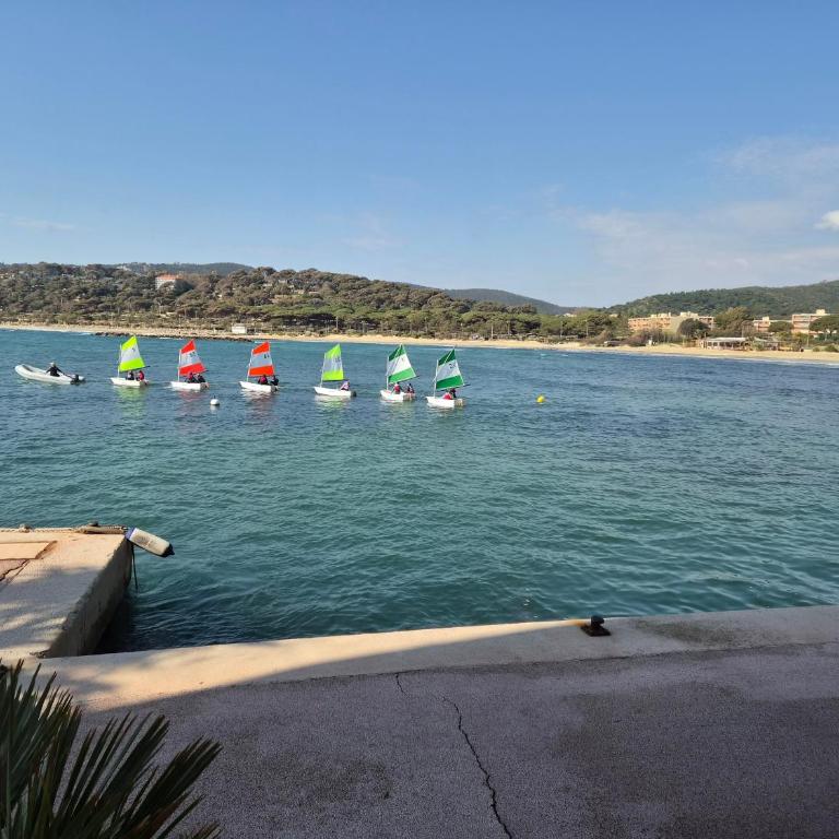 T1 bis climatisé - parking privé - piscine - face à la mer - 4 pers - Port de Bormes - One-Bedroom Apartment - 21
