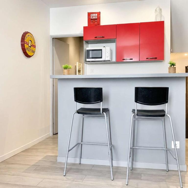 Paris – Studio lumineux tout équipé • 2 pers • Centre Grenoble • Tram à pied - Studio-Apartment - 7