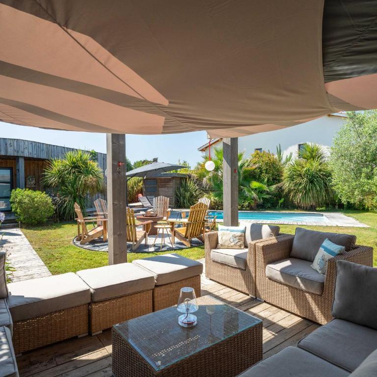 Maison familiale style loft à Biscarrosse - 10 personnes, piscin - FR-1-319-563 - Villa - 28