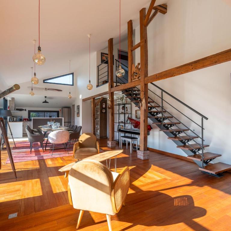 Maison familiale style loft à Biscarrosse - 10 personnes, piscin - FR-1-319-563 - Villa - 30