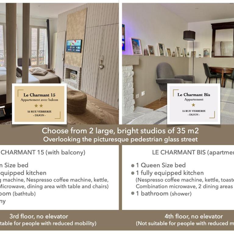 Centre historique Dijon "Le Charmant" et "Le Charmant Bis" - Apartamento con balcón - 13