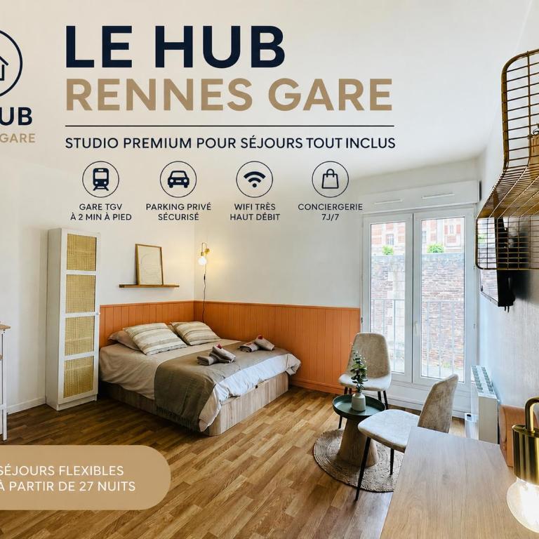 Le Hub Rennes Gare Parking privé - Apartment mit 1 Schlafzimmer - 1