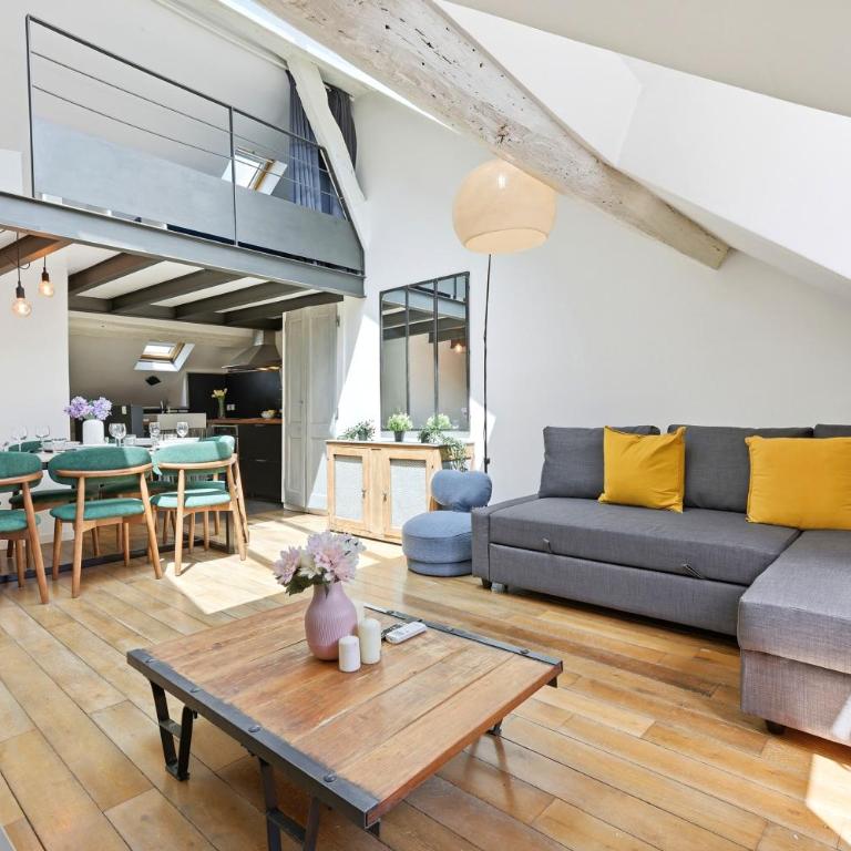 Bright 2BR Flat with Mezzanine in Central Paris - Appartement 2 Chambres - 6