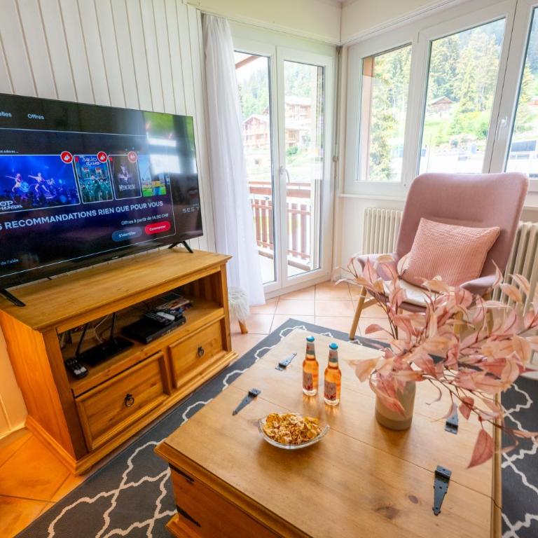 Appartement spacieux, Face aux télécabines - Two-Bedroom Deluxe Apartment with Balcony - 16