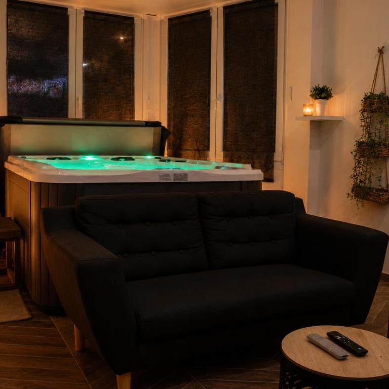 Eaux Spa - Chambre Lit Queen-Size avec Baignoire Spa - 1
