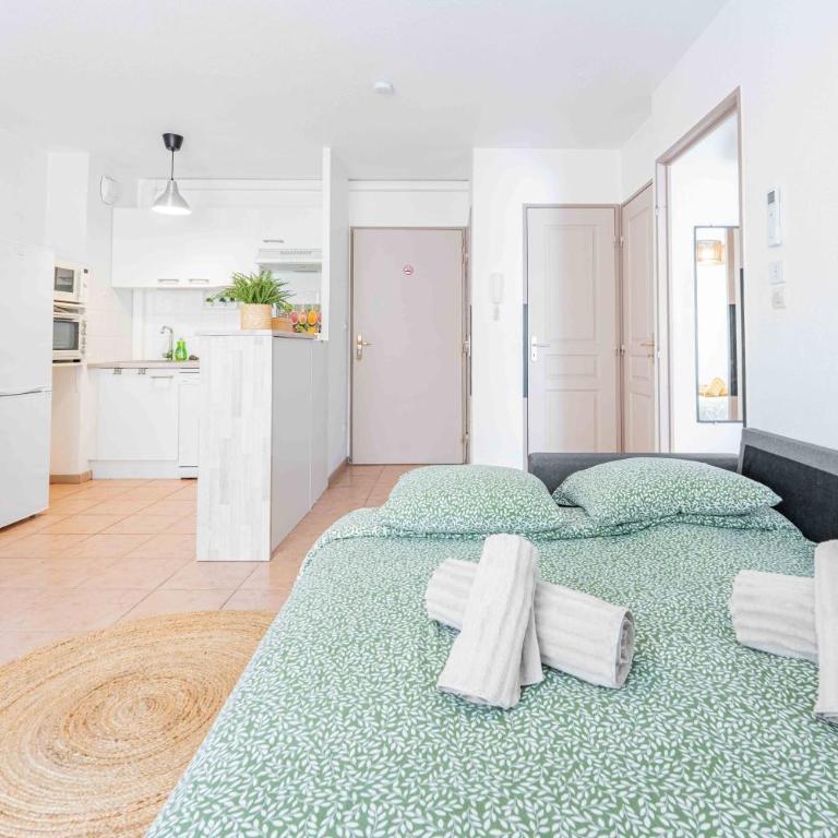 Entre Aude & Cité - T2 cosy avec balcon et clim - Apartment mit 1 Schlafzimmer - 3