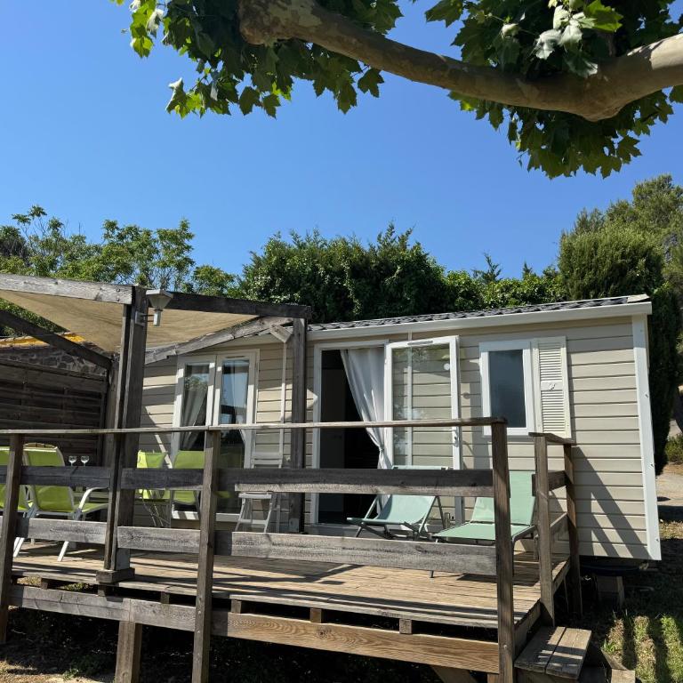 Camping les Lauriers Roses - Mobil home Opio – 4pers 2 ch - 24m² - Climatisation - 10