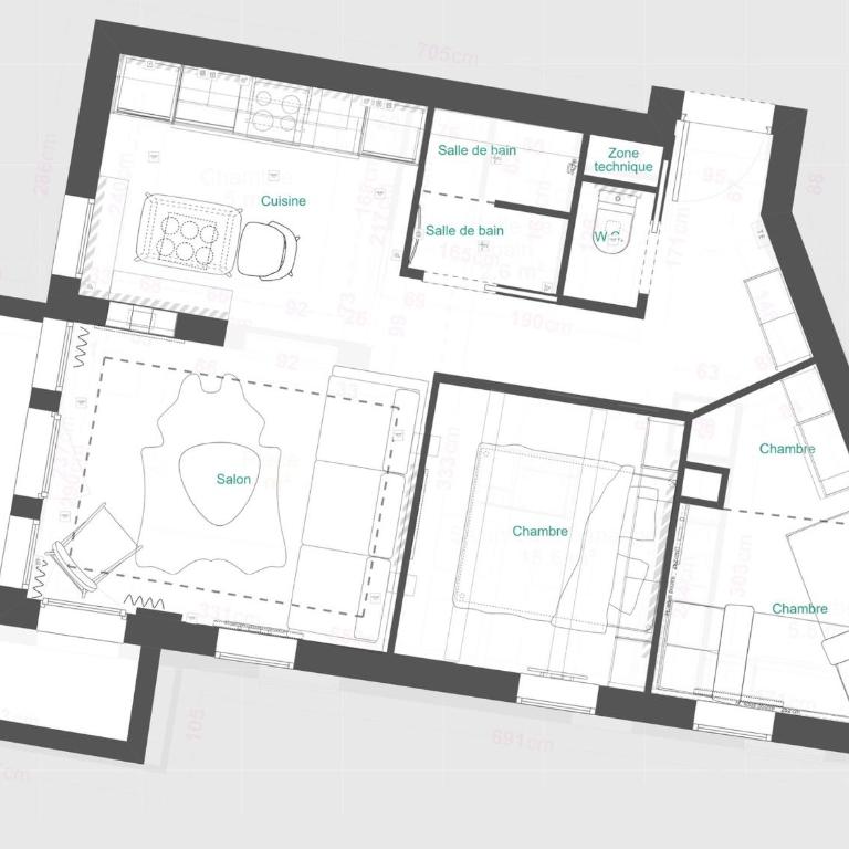 Appartement rénové, balcon sud - 5 pers. - FR-1-518-187 - Apartamento - 14