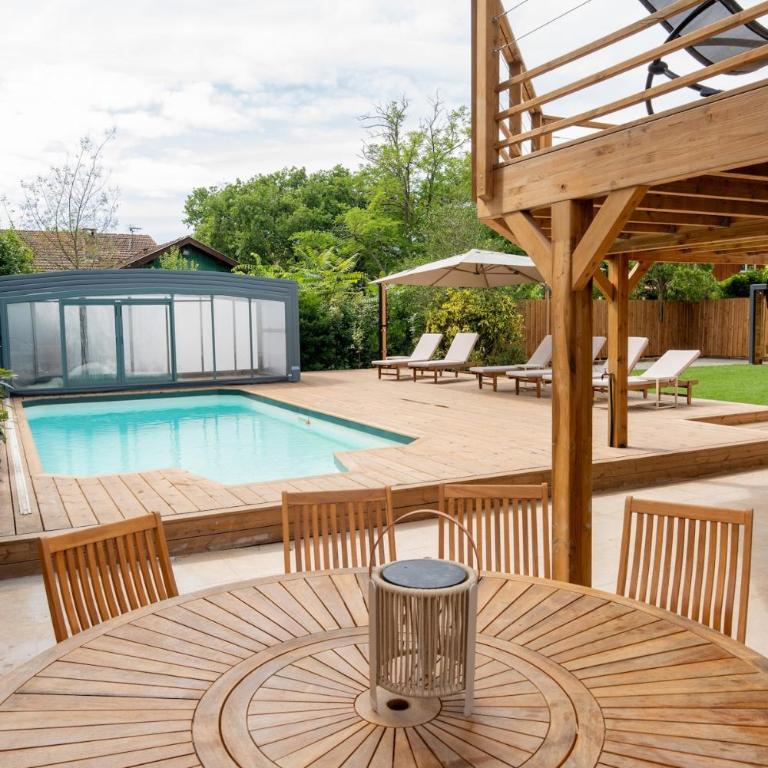 Les TERRASSES DU BASSIN-LA HUME- Piscine chauffée 6 Suites Plage à pied - Villa - 11
