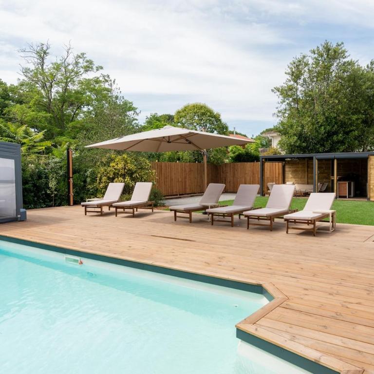 Les TERRASSES DU BASSIN-LA HUME- Piscine chauffée 6 Suites Plage à pied - Villa - 35