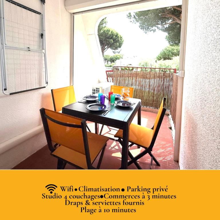 Studio LGM tout confort avec terrasse & parking, Plage à pied - One-Bedroom Apartment - 1