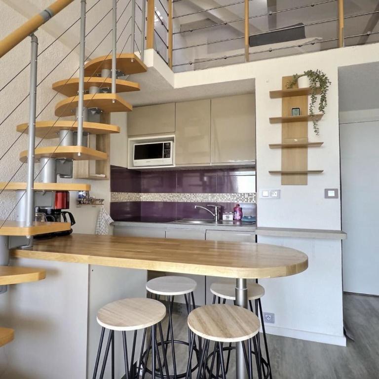 L'horizon bleu - T2 climatisé vue mer imprenable - Appartement en Duplex - 11